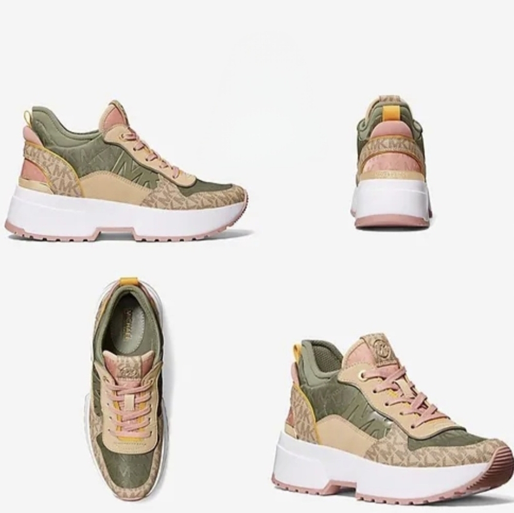 Michael Kors Muse Mixed-Media Trainers